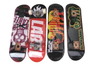 Lot of 4 Tech Deck Mini Skateboard 3.75" BLACK LABEL Elephant Fingerboard - Picture 1 of 8