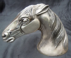 Sculpture tête cheval métal argentée décapsuleur Horsy Paris - Picture 1 of 9