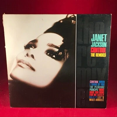 JANET JACKSON Control The Remixes 1987 UK vinyl LP  INNER Let's Wait Awhile - Image 1 of 4