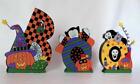 Halloween "BOO" Decorated Wood Letter Set Decoration Table Mantel PARTY NEW