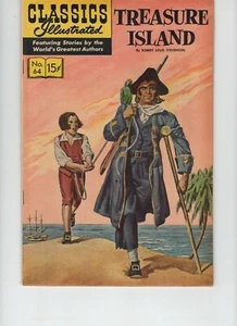 Classics Illustrated #64."Treasure Island" HRN 166,12th. Edit, in V. Fine Shape. - Picture 1 of 10