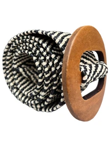 Leichter schwarz grün orange dehnbarer Stretch Rattan Gürtel Größe 10-18 Kleidung - Bild 1 von 47