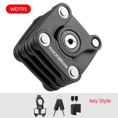 ROCKBROS Anti-Theft Foldable MTB Road Bike Lock Portable Bicycle Chain Lock - Image 1 of 4