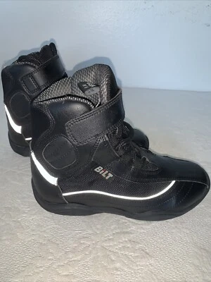 Bilt Pit Motorcycle Boots Size 6 Black Street Riding Protective Sneakers Women - Image 1 of 4