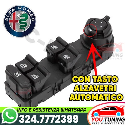 Pulsantiera Alzacristalli tasto automatico ALFA✨ROMEO Giulietta 2010-2020 940 - Immagine 1 di 4