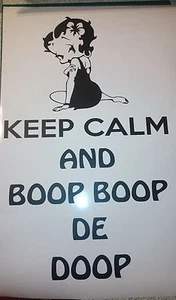 BETTY BOOP - KEEP CALM Decorative Vinyl Wall Sticker Decal - Picture 1 of 4