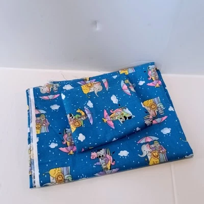 Vintage Fabric Traditions Noahs Ark Fabric-1+ Yds-1997-Quilting Cotton-Religious - Image 1 of 4