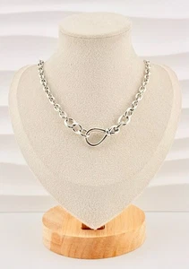 New Authentic Pandora Chunky Infinity Knot Chain Necklace 398902C00-50cm Rare! - Picture 1 of 16