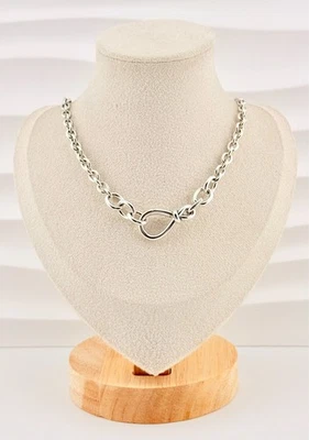 New Authentic Pandora Chunky Infinity Knot Chain Necklace 398902C00-50cm Rare! - Image 1 of 4