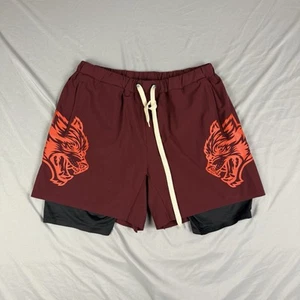 Pantaloncini Darc Sport Wolves Uomo Foderati Rosso Taglia Large Palestra Corsa 263 DI 1000 - Foto 1 di 7