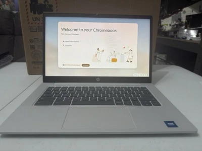 HP Chromebook 14a-nf0002sa 14” Intel N100 4GB RAM 128GB - Image 1 of 4