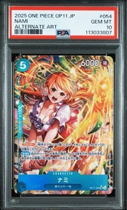 2025 One Piece CARD GAME OP11-054 Nami ALTERNATE ART SR Parallel PSA10 Japan - Picture 1 of 24