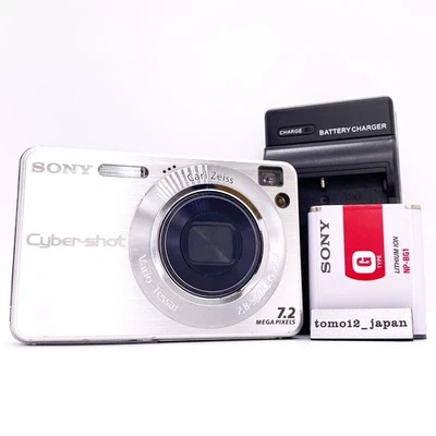 Sony Cyber Shot DSC-W120 silver 7.2MP 4x Zoom Compact Digital Camera From Japan - Image 1 of 4