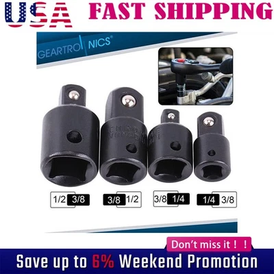 4-pack 3/8" to 1/4" 1/2 inch Drive Ratchet SOCKET ADAPTER REDUCER Air Impact Se* - Image 1 of 4