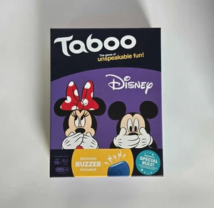 TTABOO DISNEY EDITION THE GAME OF UNSPEAKABLE FUN!  10+/2+ players With BUZZER  - Picture 1 of 6