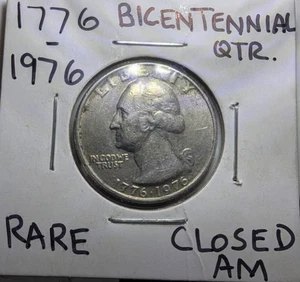 1776-1976 D US Bicentennial Quarter, Rare CLOSED AM - Picture 1 of 4