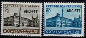 1954 TRIESTE A AMG-FTT 25° ANNIV. PATTI LATERANENSI 2 V. MNH MF96629 - Picture 1 of 1