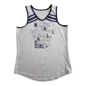 NFL Dallas Cowboys Teen Girls Tank Top Heathered Gray Navy XL Extra Large (16) - Picture 1 of 6
