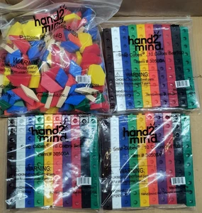 Hand2Mind Math Manipulatives Pattern Blocks 4414B Snap Cubes 30500A - Picture 1 of 3