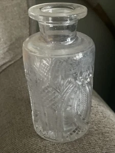 Hickman Clede Vintage McKee Glass Cologne Bottle 1897 Clear - Foto 1 di 5