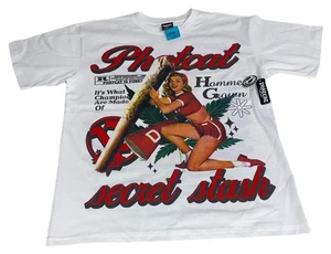 Phatcat Secret Stash Marijuana Pin Up Girl Shirt Small 20x26.5 New With Tags - Picture 1 of 9