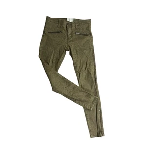 Current/Elliott Jeans Army Green Stiletto Skinny Zipper Front Trim Pant Size 27 - Picture 1 of 3