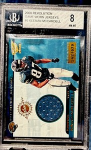 2000 Pacific Revolution Game Worn Jerseys /679 Keenan McCardell #6 BGS 8