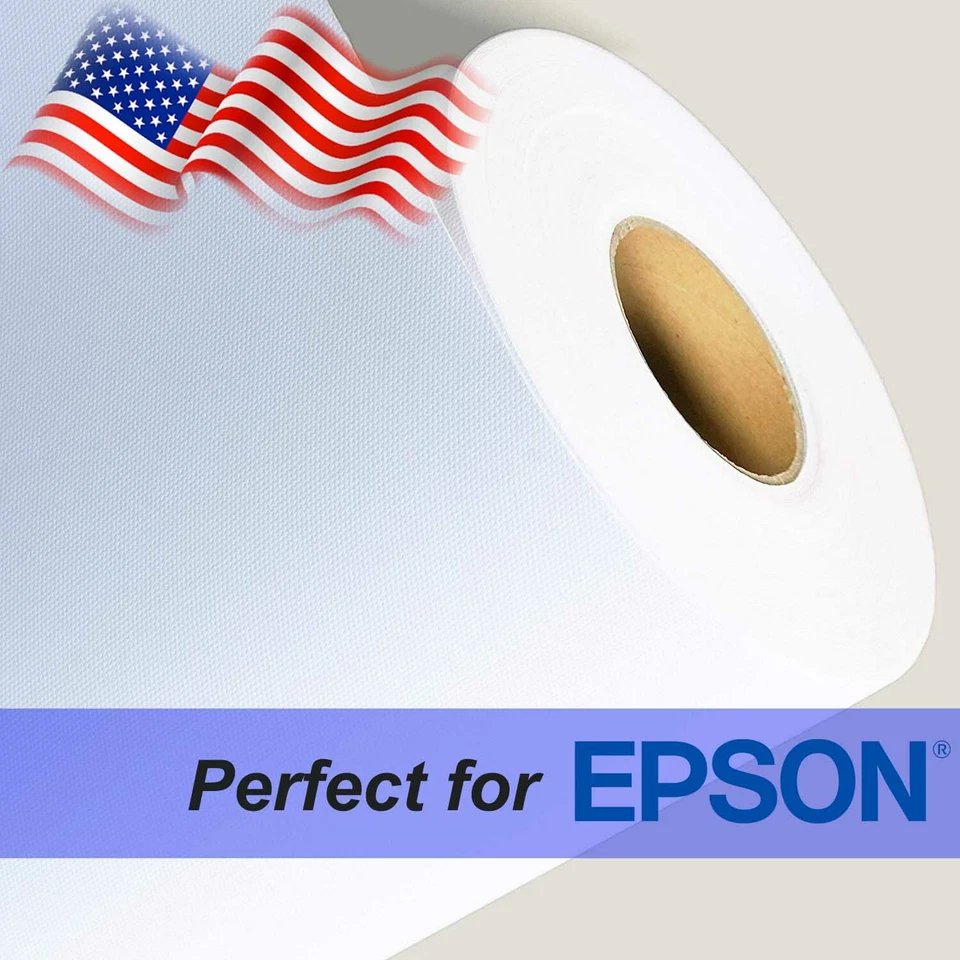 17"x40ft，Polyester Matte Waterproof Canvas Roll for Epson Aqueous Inkjet Printer - Image 1 of 4