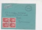 Denmark 1946 Copenhagen Cancels Airmail 4x Stamps Cover to Chile Ref 25587