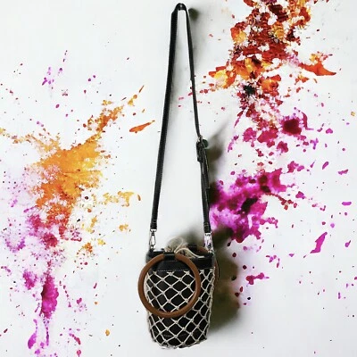 Bolso Cubo INC Fisherman Netted Boho con Cordón, Bandolera Correa - "Lolita Foto 1 de 4