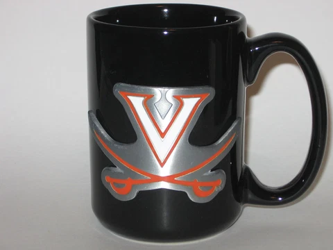 Virginia Cavaliers 15 oz. Ceramic Coffee Mug with Pewter Team Logo FREE S&H!! Cover