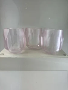 Nuevo vaso RACHEL ZOE 3 rosa pálido cristal acrílico taza bebida 11,5 oz - Imagen 1 de 15