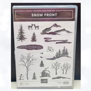Stampin Up SNOW FRONT Christmas Deer Rubber Stamps - Picture 1 of 2