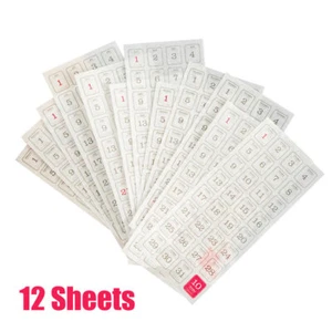 12 Sheet Calender Sticker Daily Plan  12 Months 365 Days Label Sticker - Picture 1 of 12