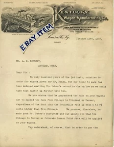 1910 LETTERHEAD Louisville KENTUCKY VAGÓN FABRICACIÓN Nones Escalera Escalera Escalera - Imagen 1 de 1