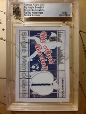 2014 Famous Fabric Ink Big Apple Baseball Single Memorabilia Rickey Henderson...