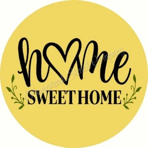 PLANTILLA REUTILIZABLE 9778 Z 18" Circle Home Sweet MYLAR PLANTILLAS - HÁGALO USTED MISMO Colgador de puerta - Imagen 1 de 1