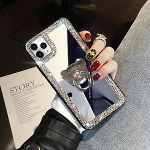 Case for iPhone 16 15 14 13 12 Pro Max Bling Glitter Diamond Mirror Phone Cover - Picture 1 of 14