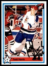 1990-91 7th Inning Sketch WHL Todd Harris Auto Victoria Cougars #239 NO COA