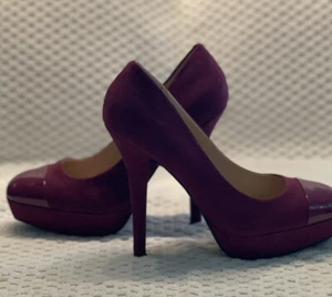 GUESS TACCO PLATFORM MAGENTA PELLE SCAMOSCIATA/PATENA PUNTA TONDA MISURA 7M - Foto 1 di 12