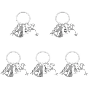  5 Count Microscope Key Chain Miss Biology Chemistry Keychains Rings - Zdjęcie 1 z 12