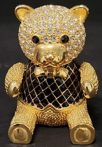 Bear Jeweled Trinket Box Excellent  - Picture 1 of 11
