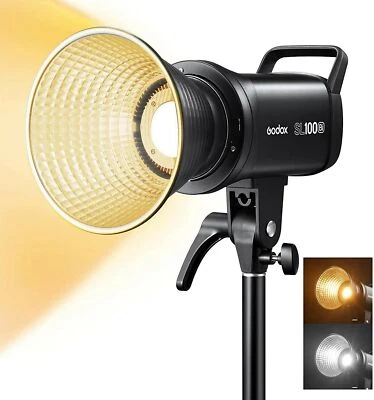 Godox SL100Bi Bi-Color LED Video Light 2800-6500K for Photography Studio Youtube - Image 1 of 4