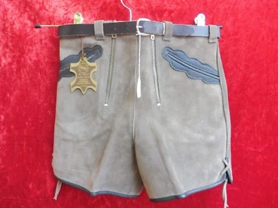 Pantalones de cuero, talla 8 (128), nuevos, hechos en Alemania, pantalones de cuero de alta calidad Foto 1 de 4