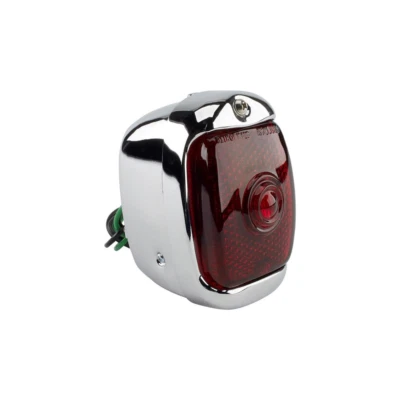 Tail Light Assembly, Left Side, Chrome, Fits 1940-53 Chevy Truck - Image 1 of 4