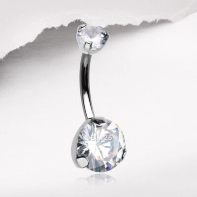 Juego de puntas roscadas internamente de titanio grado implante anillo ombligo Foto 1 de 3