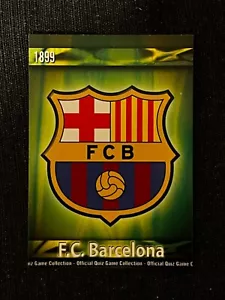 CARD ECUSSON BADGE BARCELONA MUNDICROMO 2009/10 # 001 LIGA SANTANDER RARE - Imagen 1 de 2