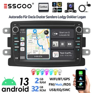 Android 13 32G Autoradio Carplay RDS Navi Kamera Für Renault Dacia Duster Dokker - Bild 1 von 14