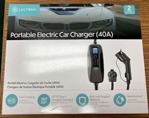 Lectron NEMA 14-50 Level 2 EV Charger - 240V 40 Amp with 15 ft Cord 