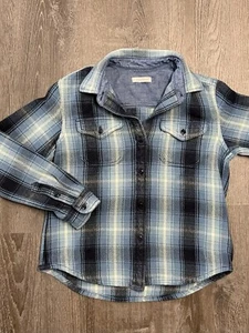 Outerknown Blanket Shirt Damen XS S blau Knopfleiste Flanell Heavy Twill Shacket - Bild 1 von 9